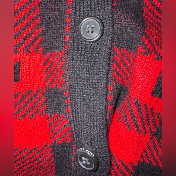 Polo Ralph Lauren NWT Women Red and Black Checkered Sweater Blazer Size XL - Picture 4 of 7